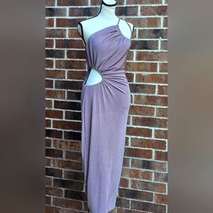 Elegant One-Shoulder Lavender Dress